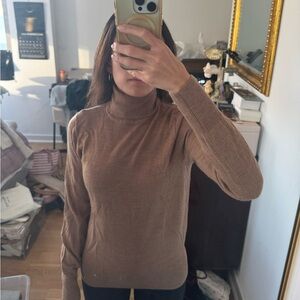 J. Crew Women's Brown Turtleneck Sweater